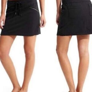 Athleta Size 4 Metro Athletic Skort Black Zipper Pockets Sporty Pickleball
